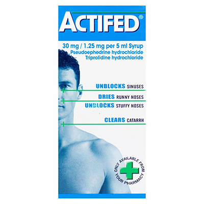 ACTIFED DECONGESTANT SYRUP 100ML