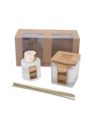 BAMBOO CANDLE & REED DIFFUSER GIFT