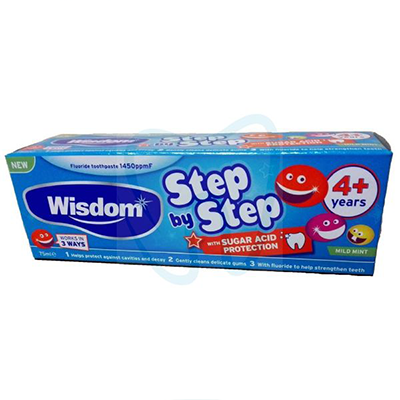 WISDOM STEP BY STEP TOOTHPASTE 4YRS+