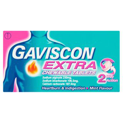 GAVISCON EXTRA CHEWABLE TABLETS