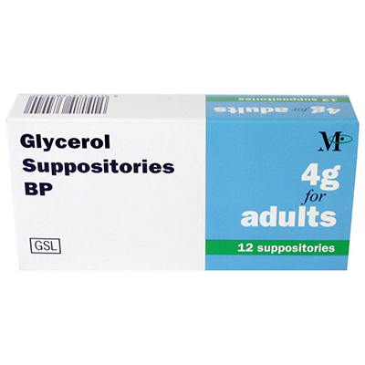 GLYCEROL SUPPOSITORIES BP FOR ADULTS 4G