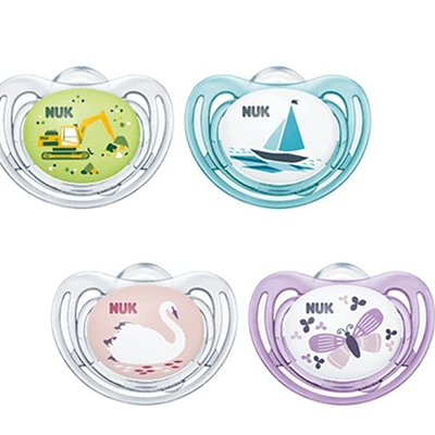 NUK FREESTYLE SILICONE SOOTHERS 0-6M FOR IRRITATED SKIN