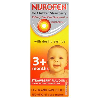 NUROFEN FOR CHILDREN 3+ W/ SYRINGE 150 ML