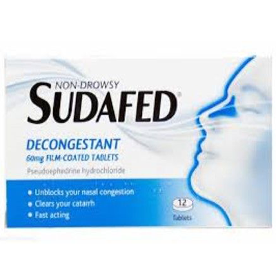 SUDAFED NON DROWSY DECONGESTANT TABLETS