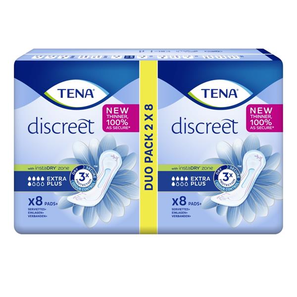 TENA DISCREET DUO PACK 2 X 8 (16S)