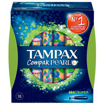 TAMPAX COMPAK PEARL SUPER 18'S